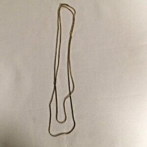 Hobe Gold Plated Necklace Chain  Flapper 48 " Very Long Designer Signed